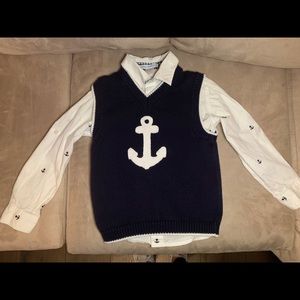 Boys sweater vest and shirt